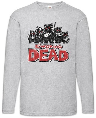 Ewoking Dead Langarm T-Shirt The Walking Living Zombie Zombies Star Endor Ewoks