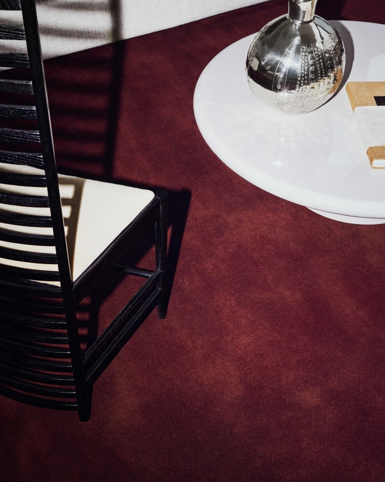 Hand-Tufted Wool Rug 10x13 ft – Grand Deep Wine Nordic Knots Handmade Area Rug - Image 4 of 4