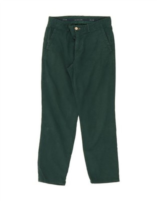 MASSIMO DUTTI Mens Casual Fit Chino Trousers EU 42 Large W32 L27 Green DS12