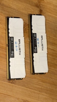 Ballistix (White) 16GB DDR4 3000MHz Desktop RAM Memory 8GBx2