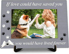 Dog Memorial Pictures Frame, Pet Memorial Photo Frame with Stand, Sympathy Gifts