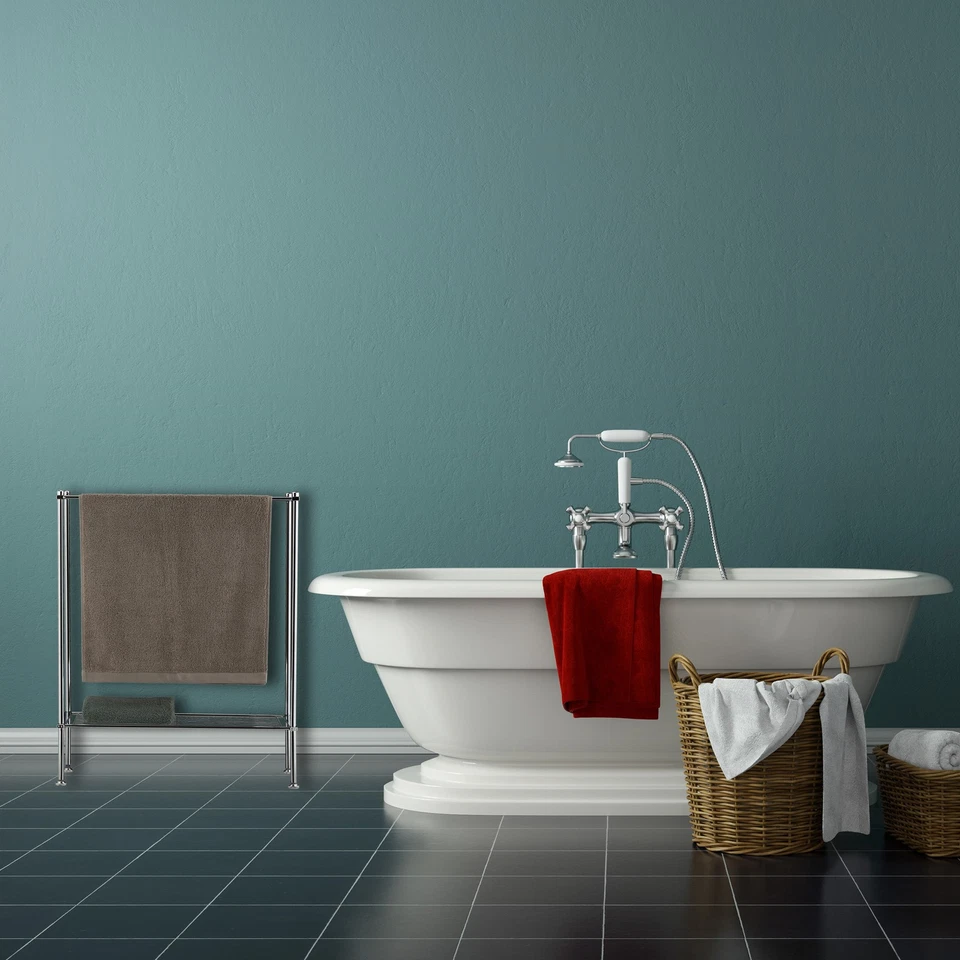 Portasciugamani Supporto per asciugamani Piantana portasalviette Antiruggine - Immagine 2 di 4