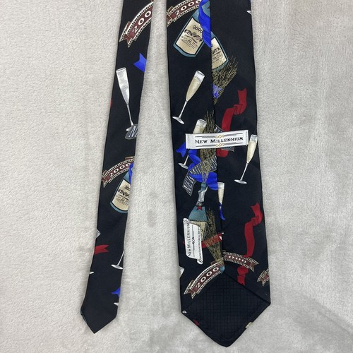 Vtg Y2K US Historical Society New Millennium 1999 2000 Silk USA Made Tie - Picture 4 of 7