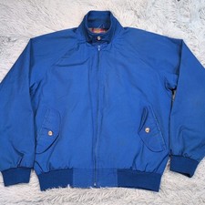 Vintage Sears Jacket Mens M Blue Sport Coat Plaid Lining Pockets Lightweight