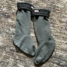 Hunter Tall Boot Liners Inserts Gray 8-10 M/L Fleece Knitted Cuffed