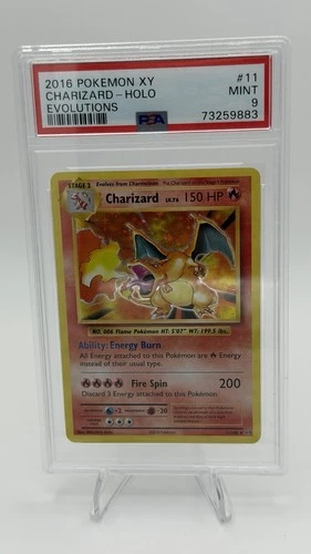 2016 Pokemon Xy Charizard Holo Evolutions #11 Psa 9 Mint Fresh Grade