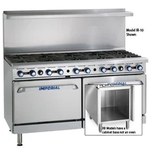 Imperial 72 in 12Burner Gas Range w/ Standard Oven and Cabinet Base