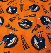 Vintage Denver BroncoscNFL Fabric 28" N.T.T. Inc 1998 Fabric is 58" wide