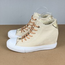 Converse Chuck Taylor All Star Lux Hidden Wedge Sneakers Womens 8 Suede