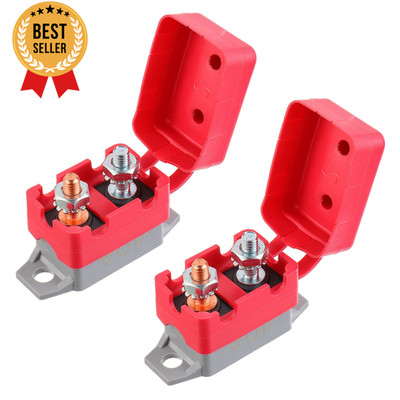VV40A 12V-24V Automatic Reset Circuit Breaker withCover Stud Bolt forTrucks 2Pcs