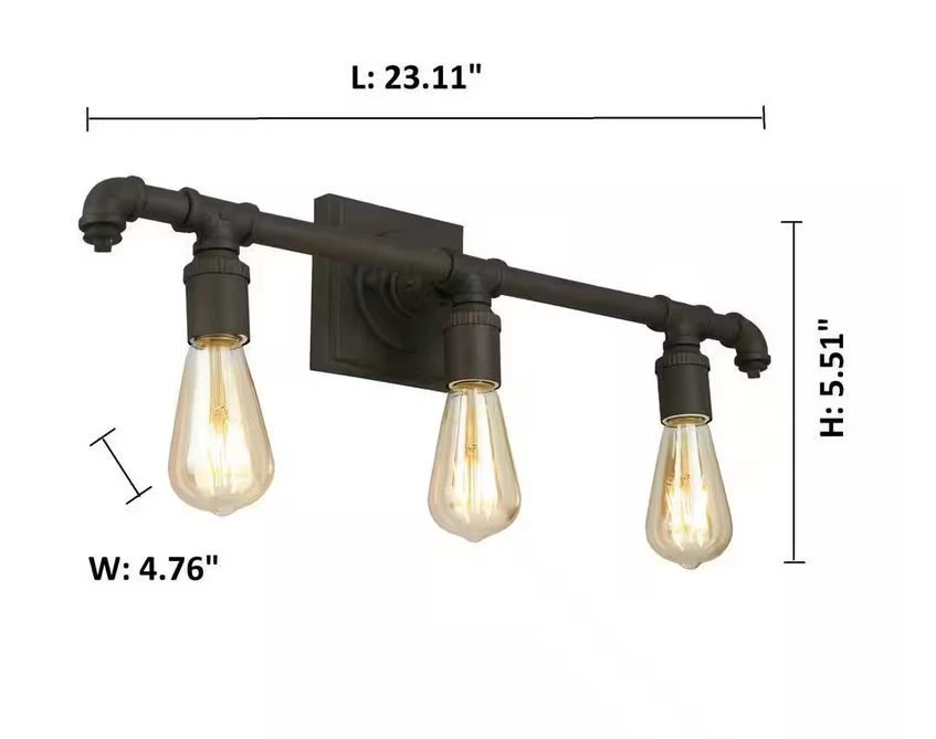 Eglo Wymer 23.11 in. W x 5.51 in. H 3-Light Matte Bronze Bathroom Vanity Light - Image 2 of 3