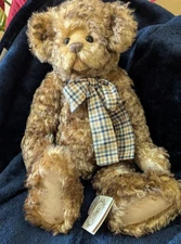 DONNA HAGER FULLY JOINTED TIPPED MOHAIR BEAR BEAUTIFUL FACE 16 INCHES  NR