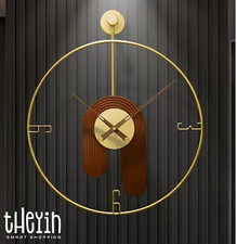 Large 60cm SUPER SILENT Minimalist Classic Wall Clock Quiet Non-Ticking Quartz