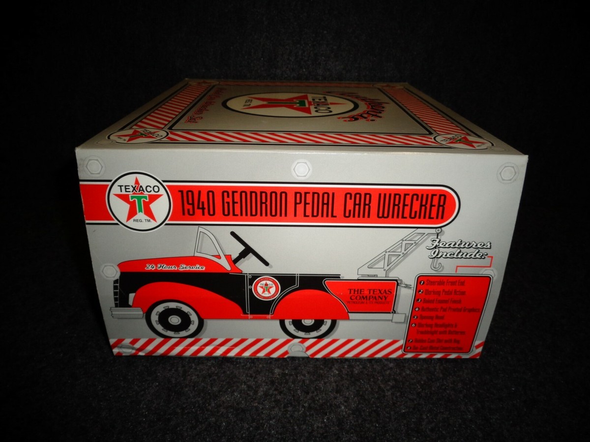 Texaco PEDAL Car 1940 Gendron Pioneer WRECKER SET Crown Premiums 1