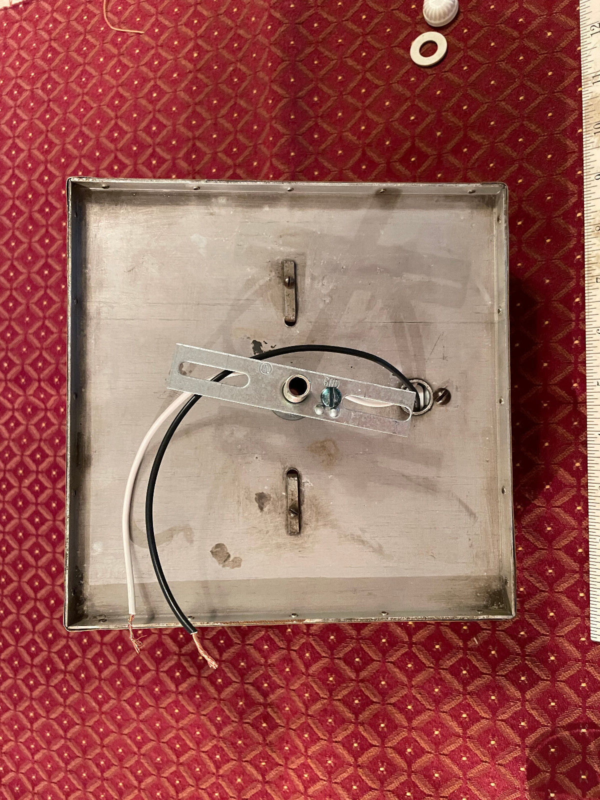 Small 8" Mid Century Single Bulb Flush Mount Light Fixture, New WIring, Free S/H eBay