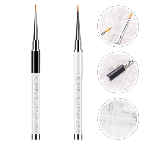 2 Pcs Nail Art Flower Pens DIY Drawing Practical Manicure - Picture 5 of 12