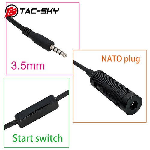 US NATO Nexus U93 TP120 wtyczka wojskowa do wtyczki 3,5 mm adapter muzyczny do telefonu - Zdjęcie 5 z 7