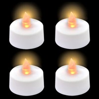 4 X Grundig Flackernd Elektrische Led Teelichter Mit Batterien Kerzen Teelicht