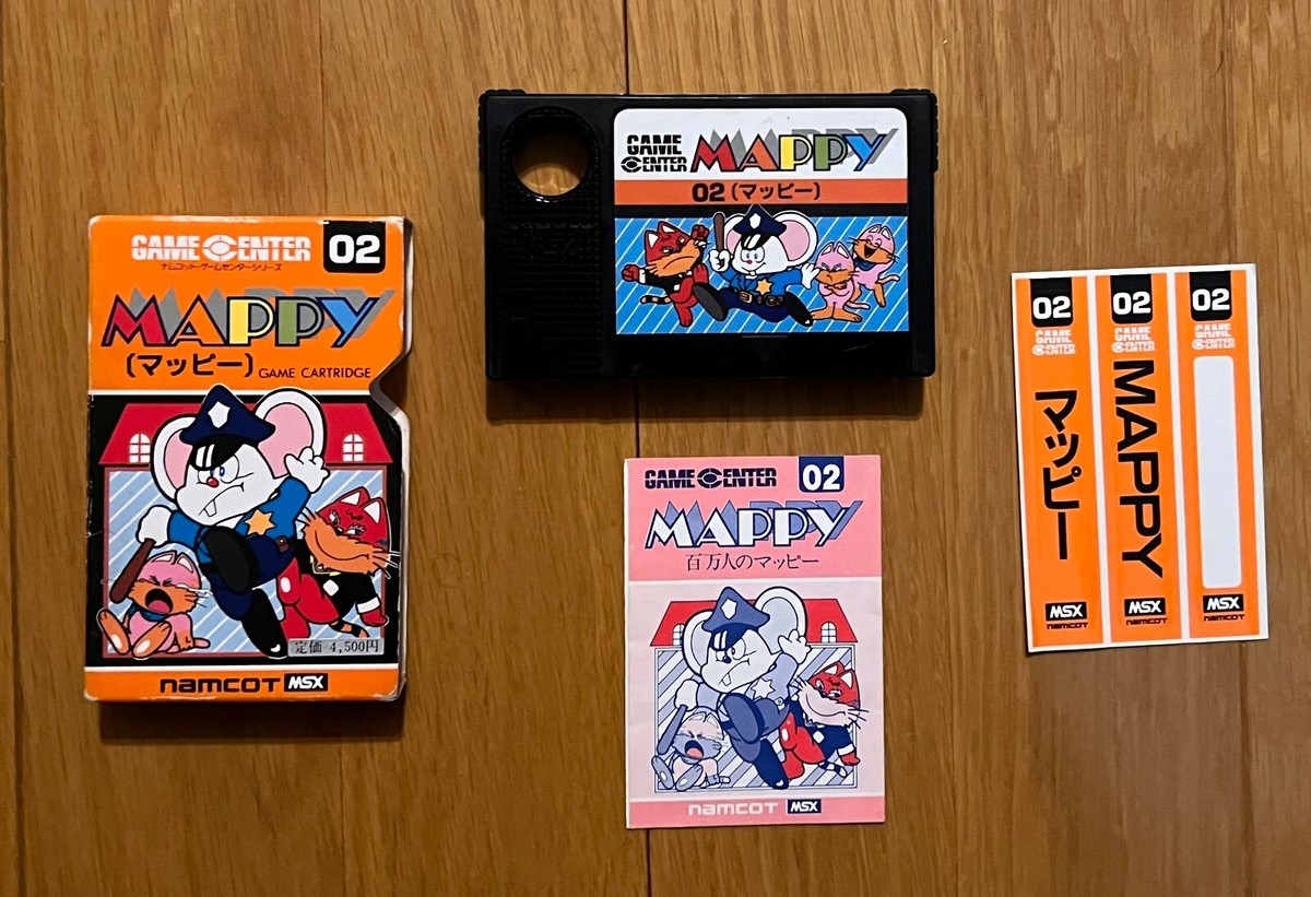 Mappy MSX Video Game Japan Namcot Vintage Rare Manual Stickers