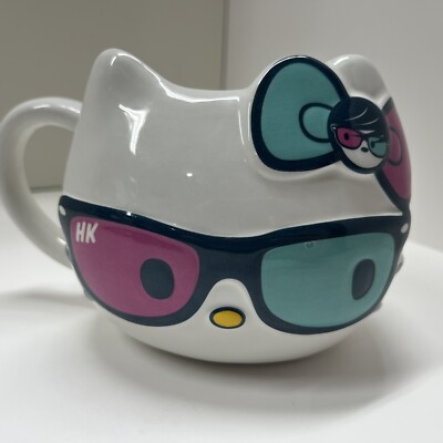 Hello Kitty Coffee Mug with Sunglasses and Bow Sanrio Large 20oz Cup  Ceramic | eBay