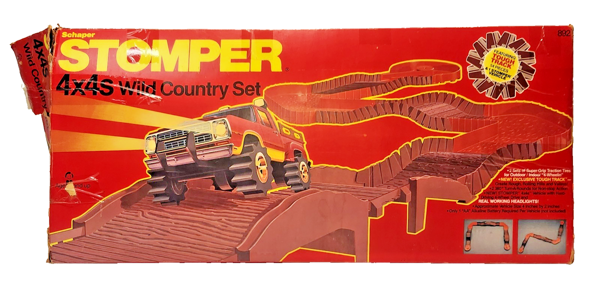 Vintage 1982 Schaper Stomper 4x4 Toy Wild Country Track Set Few