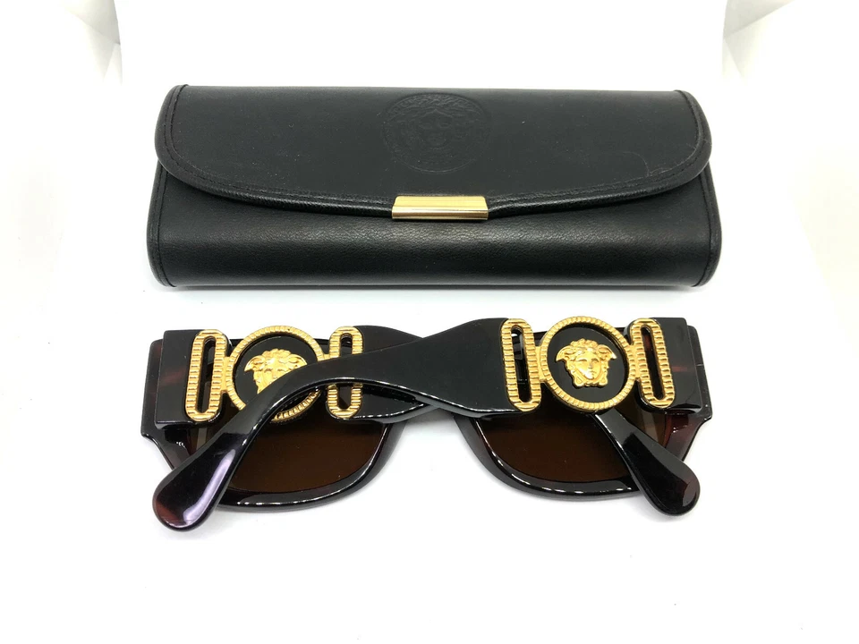 RARO!! Gafas de sol Gianni Versace Mod.413/B Col.900 vintage Rihanna Migos doradas Foto 3 de 4