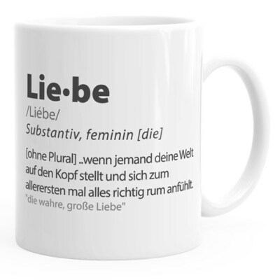Kaffee-Tasse Liebe Definition Dictionary Valentinstag MoonWorks 