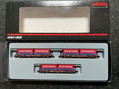 Märklin Spur Z / Spur Tiefbrunnen Flachwagen Set.MHI.