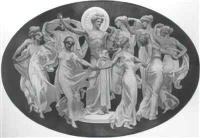 John Singer Sargent A4 Foto Apollo und die Musen 1921