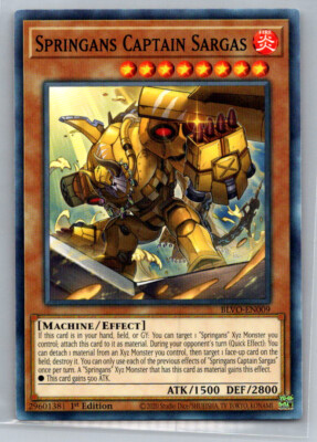 Springans Captain Sargas Blazing Vortex 1st Edition Yugioh #BLVO-EN009 2RTCG#18