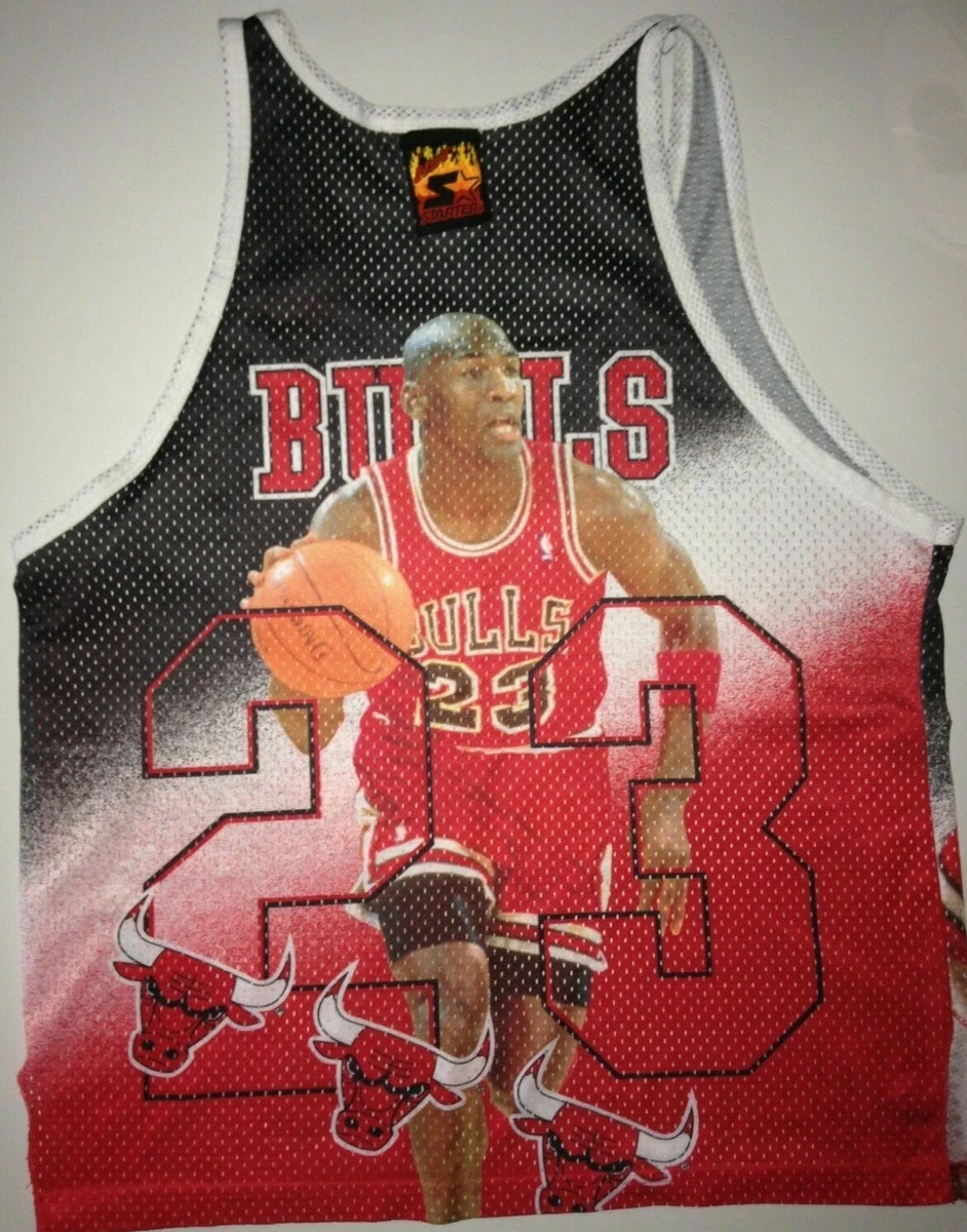 DEBARDEUR JERSEY VINTAGE STARTER MICHAEL JORDAN CHICAGO BULLS TAILLE L eBay