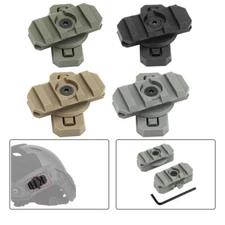 1 Set Tactical Military Helmet Side Rail Mount Adapter 360 Rotation Army Guide