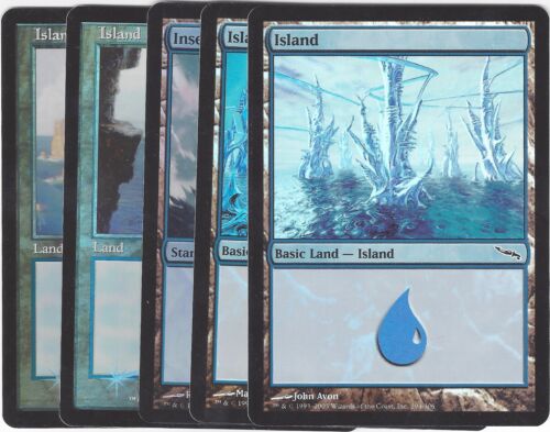 Magic the Gathering (190) 5x Foil Länder / Lands / Land Insel / Island - Picture 1 of 1