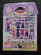 Melissa  Doug Puffy Stickers Play Set Dress-up 76 Reusable Stickers NEW