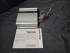 Pioneer GM-102 Bridgeable Power Amplifier Old School Car Audio Vintage w/ Manual