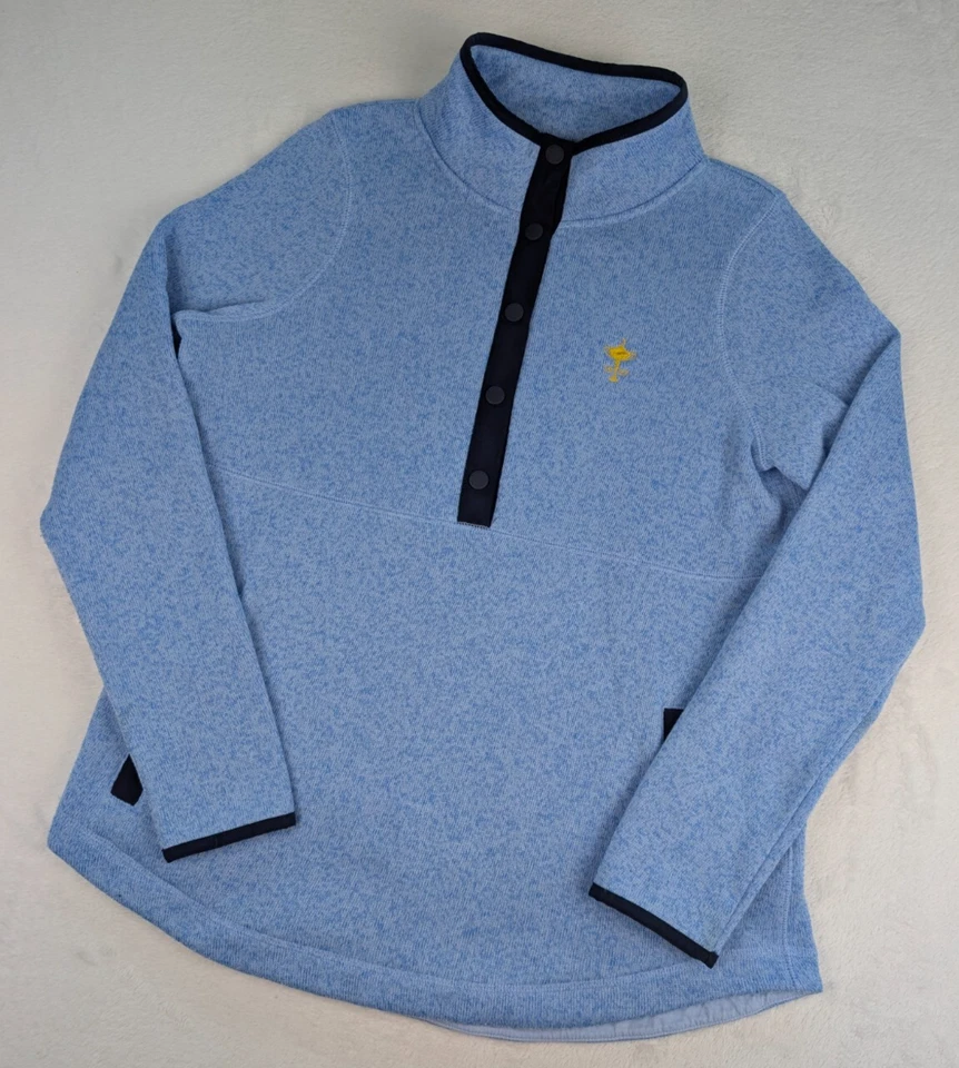 Vineyard Vines 1/2 Tapeta a Presión Vellón Mujer Azul Medio Golf Foto 2 de 4