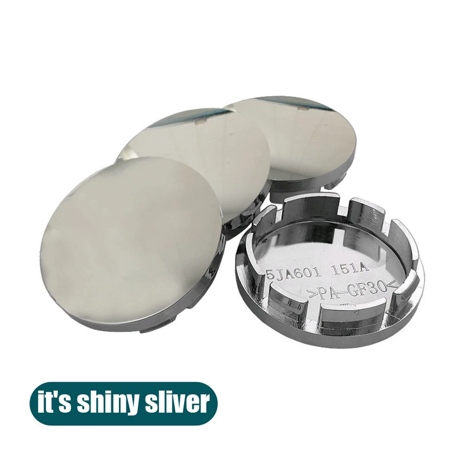 4x 56mm Car Wheel Center Caps Tyre Rim Hub ABS Chrome Cap Cover Car Accessories - Image 4 of 4