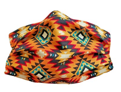 Tribal Southwest Adult Face Mask, Nose Wire, Filter Pocket, Reversible 2 in 1, 