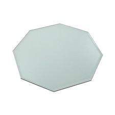 NEW 8" MEDIUM HEXAGON MIRROR MAT WITH RUBBER FEET ON BACK MADE IN USA! NEW