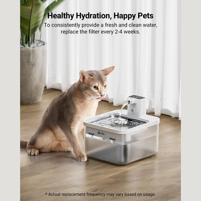 12 Filter + Vorfilterschwämme Für Veken 2,8 L Trinkbrunnen – Kompatibel Mit Katzen- & Hundebrunnen