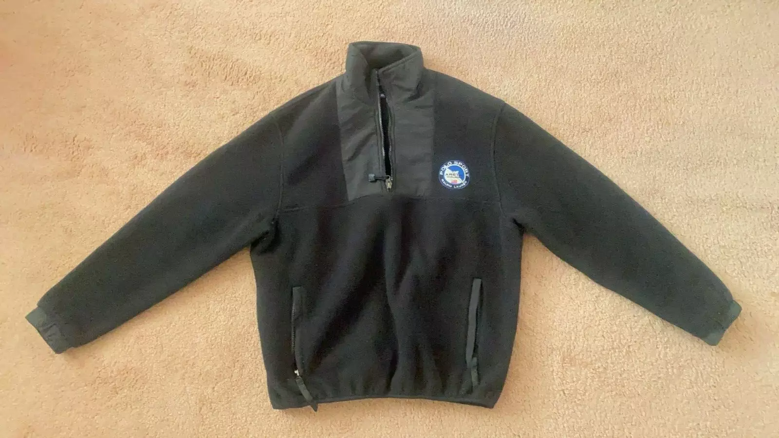 Veste polaire vintage Polo Sport Arctic Challenge noir USA taille M   RARE !
