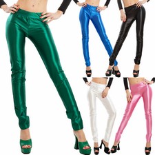 Leggings donna pantaloni lucidi elasticizzati basic skinny TOOCOOL VI-5057
