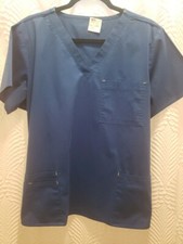 Ladies Scrub Top Size XL , Maevn Brand, Royal Blue