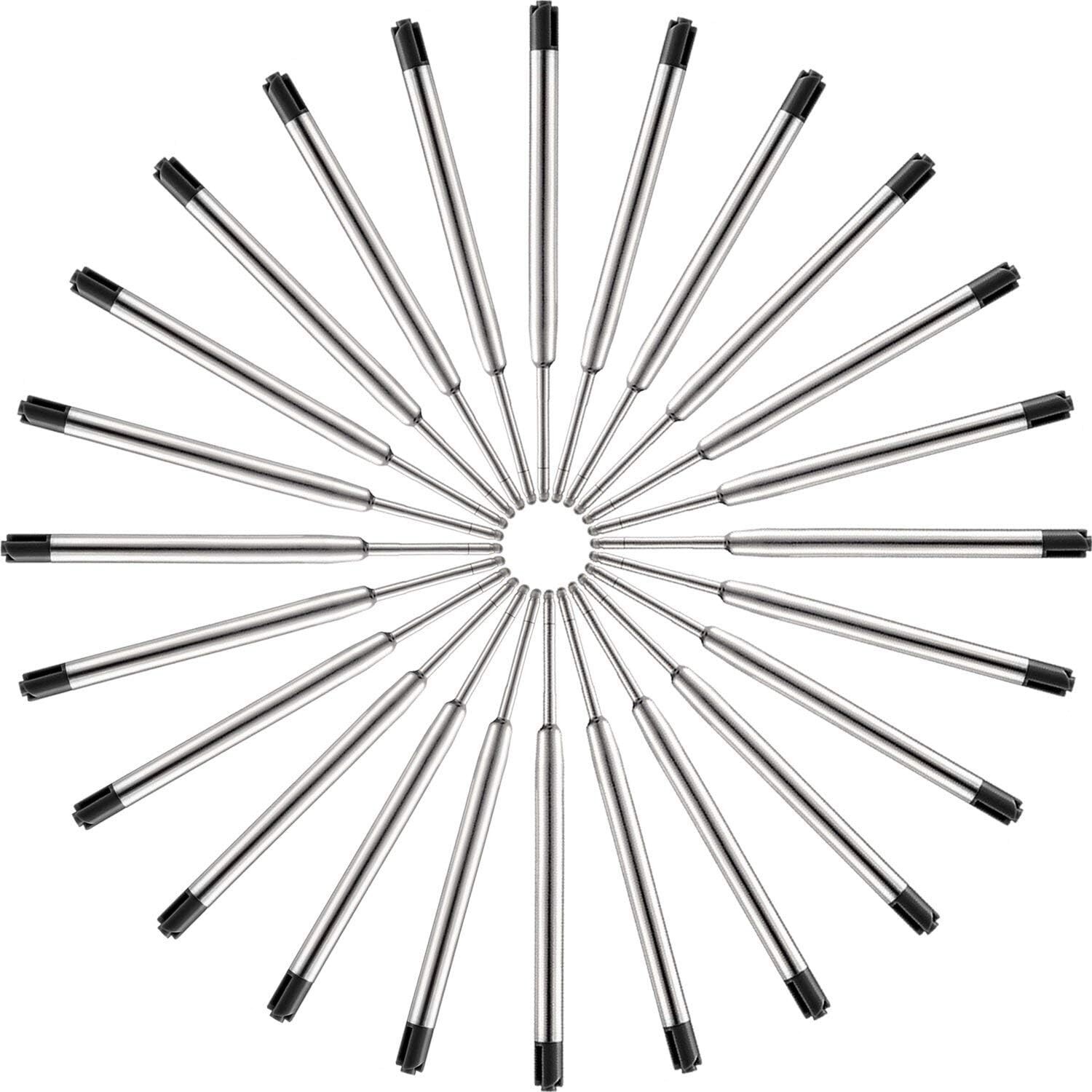 Replaceable Black Ink Refills for Multi-Brand Ballpoint Pens - Pack of 5