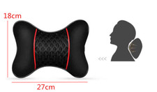 2PCS Car Seat Head Neck Rest  PU Leather Support Cushion Pillow Breathable Black