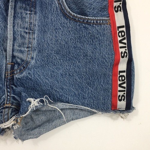 Pantalones Cortos de Jean Levi's 501 Spectator Deportivos Corte Para Mujer 24 Algodón Denim Premium - Imagen 3 de 12