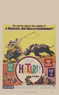 HATARI Movie POSTER 27x40 C John Wayne Elsa Martinelli Red Buttons Hardy Kruger