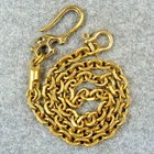 Handmade Solid Brass Bag Wallet Chain Fob Pants Chain Key Chains - 26.5 INCHES