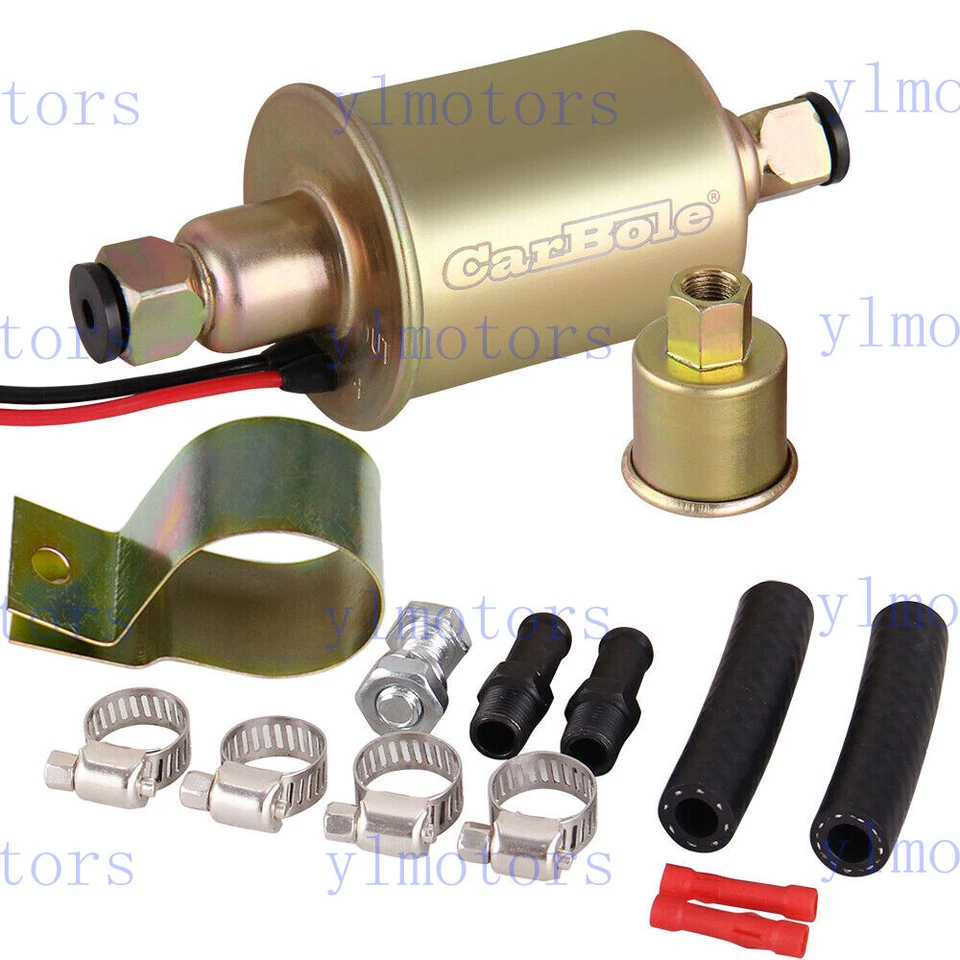 12V Universal Electric Fuel Pump Inline 5-9PSI Low Pressure GAS Diesel E8016S US Foto 2 de 4