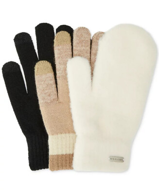 Steve Madden Women's 3-Pc. Mittens & Gloves Boxed Set, Multi, One Size